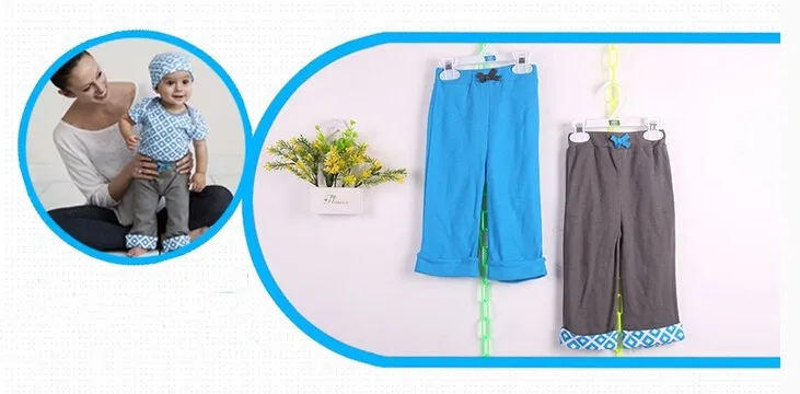 2015 New Style Baby Pants 2 Pieceslot 0-12 M 100% Cotton BlueGreen Athletic Feature Para Bebe Trousers Baby Clothing (1)