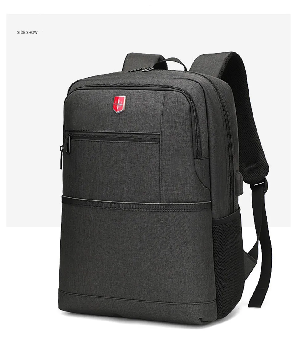 Швейцарский рюкзак, мужской рюкзак для ноутбука с usb зарядкой, 15,6 дюймов, Оксфорд, водонепроницаемый, для студентов, сумки для путешествий, для улицы, сумка для компьютера, Mochila