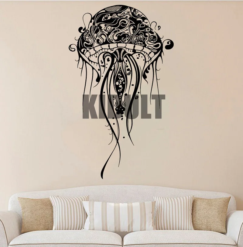 Jellyfish Wall Sticker Jellyfish Vinyl Decal Nautical Vinyl Decals Wall