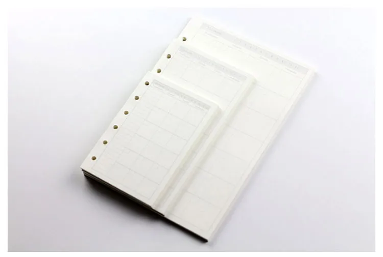 5 A5 A6 A7 Woodfree Printing Paper Planner Inner Pages For Filofax Creative Office Notebook Spiral Filler Papers Binder Inner Page