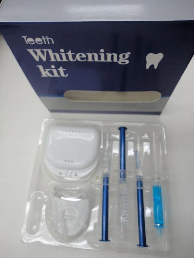 

free shipping !!!LED home Teeth Whitening Kit /bright white smiles teeth whitening kit ,35% CP Gel theforming Mouth Tray