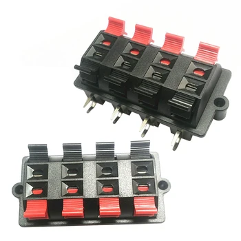 

wp8-3 audio clip 5pcs 8PIN PUSH Red and Black Spring Push Type Speaker Cable wire Loudspeaker Audio Terminal Board Connector