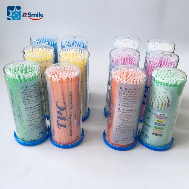 

CE Approved 16 Barrels x 100 Pcs/Barrel TPC Dental Disposable Micro Applicators