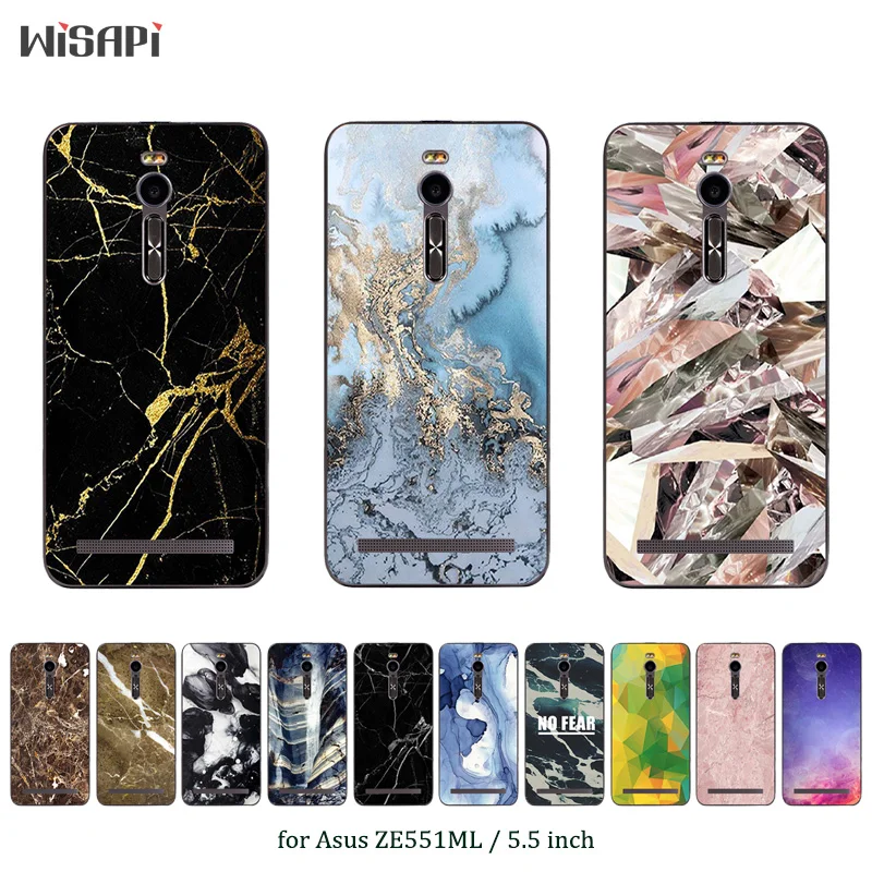 

Soft TPU Cover Case For ASUS Zenfone 2 ZE551ML ZE550ML 5.5" Soft Silicone Marble Printed TPU Phone Case For Zenfone2