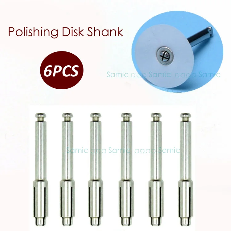 6Pcs Dental Mandrel Soflex Flexi Disc Fit RA Shank For Polishing Disk