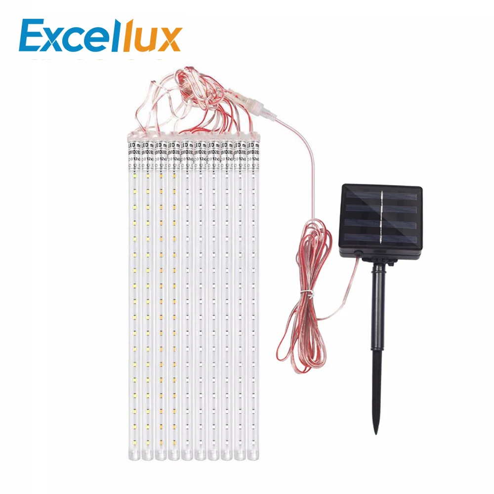 

10PCS 30CM Solar LED Meteor Shower Rain Light Icicle Raindrop Snow Falling Lights For Garden Courtyard Party Outdoor Decoration