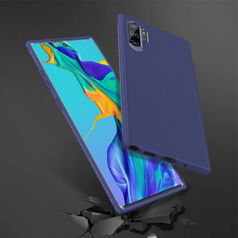 

For Samsung Note 10 Plus Case Silicone Carbon Fiber Texture Soft TPU Phone Cases For Samsung Galaxy Note 10 Plus Cover Coque