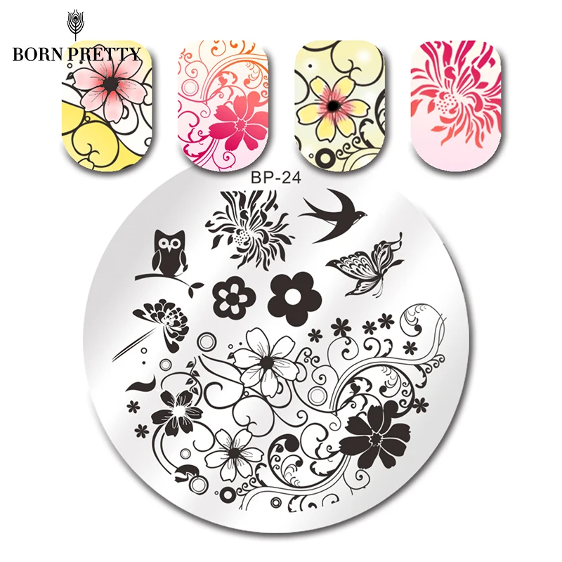 

Charming Spring Nail Art Stamp Template Image Plate BORN PRETTY BP24