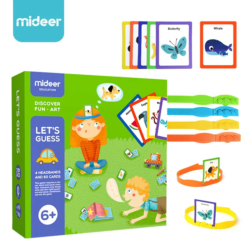 

Let's guess children interactive puzzle table board games cognitive card toys party gussing game for kids fun art pla