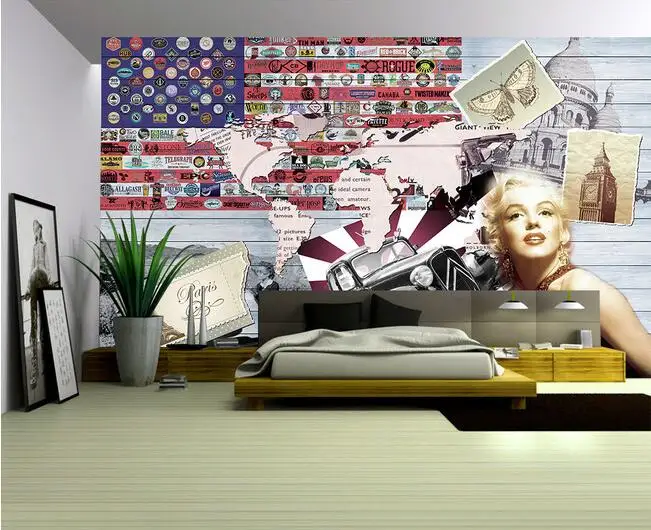 

3d wallpaper custom mural non-woven 3d room wallpaper Marilyn Monroe setting is restoring ancient ways 3d wall murals wallpaper