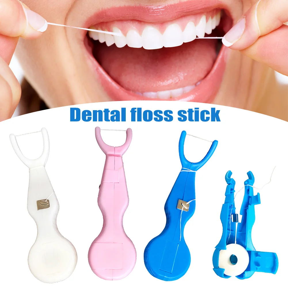 30 м нейлоновая зубная нить с держателем для чистки зубов инструмент для зубов Уход за полостью рта очиститель Прямая поставка