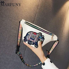 Брендовая кожаная женская поясная сумка MARFUNY, модная поясная сумка с вышивкой, Женская поясная сумка для девушек, набедренные сумки для женщин, кошельки