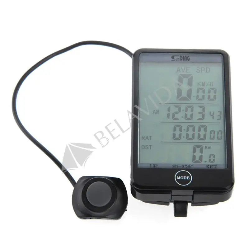 Wireless LCD Backlight Bike Bicycle Cycling Computer Odometer Speedometer New