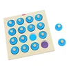 Kids Wooden Puzzle Toy Memory Match Chess Game Blue Memory Chess Children Early Educational Family Party Table Game for Children 3