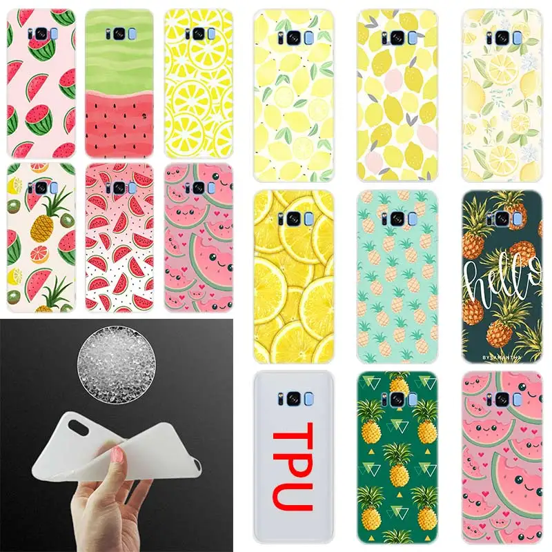 

Summer fruit lemon watermelon pineapple Case For Samsung Galaxy S10 S8 S9 Plus S7 S6Edge S5 Note 10 8 9 Pro Phone S10E S8 S7 S6