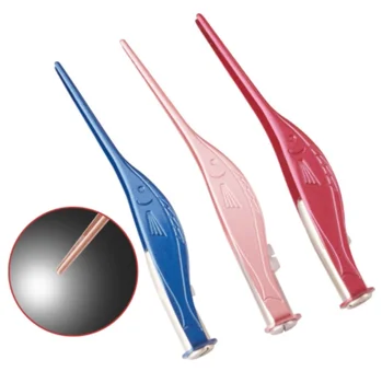 

LED Flashlight EarPick Clean Tweezers Tool Ear Nose Navel Stainless Steel Tweezers Earwax Removal Care / 200pcs