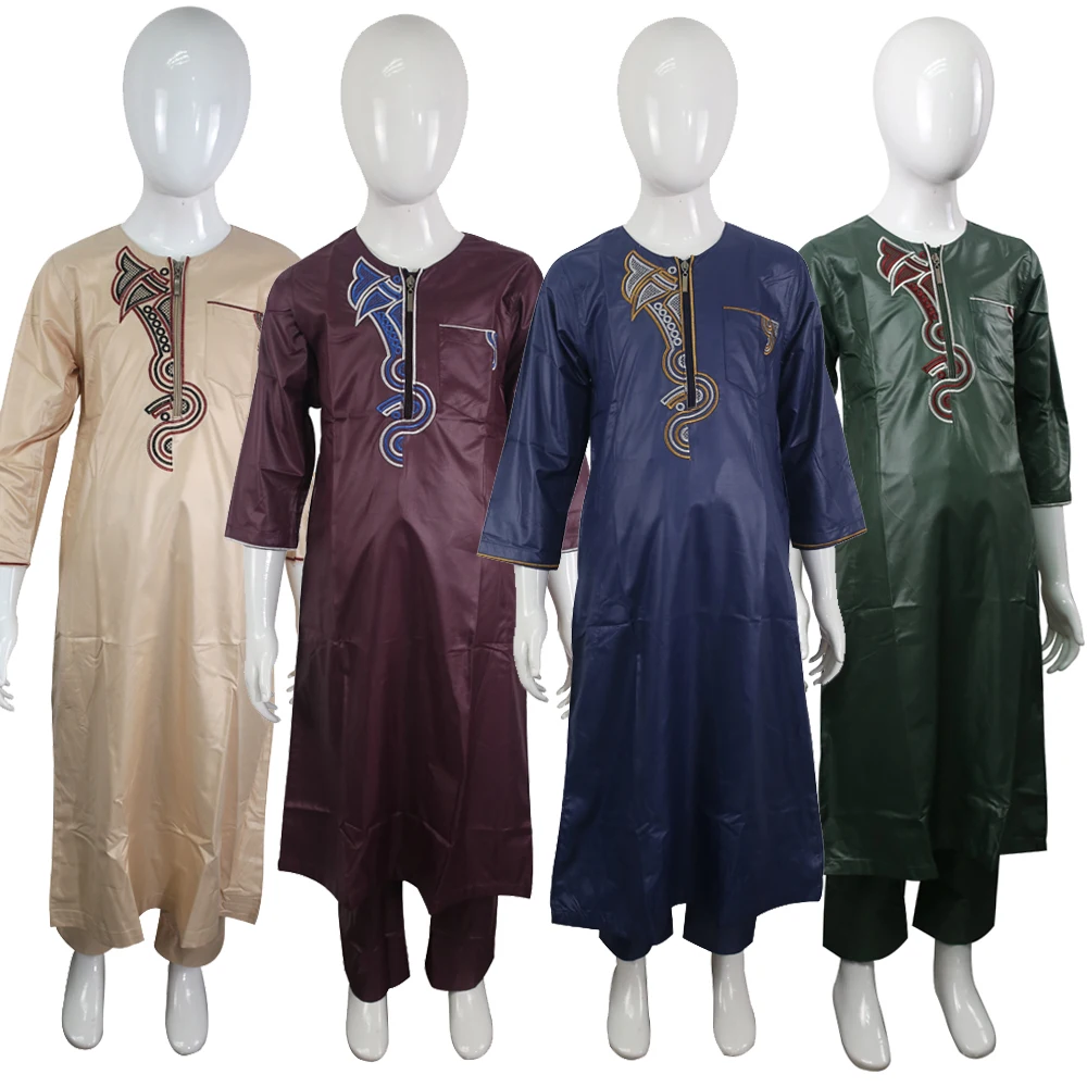 

arabic zipper jubba thobe indonesia children clothing pakistan embroidery islamic 2 pieces suit for kids clothes boys dishdasha