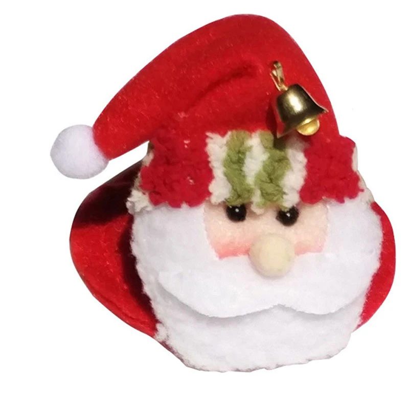 

5 PCS Wine Cup Glass Mat Santa Claus Snowman Deer Handmade Christmas Household Table Decorative items Pad For Home Party NMR0042