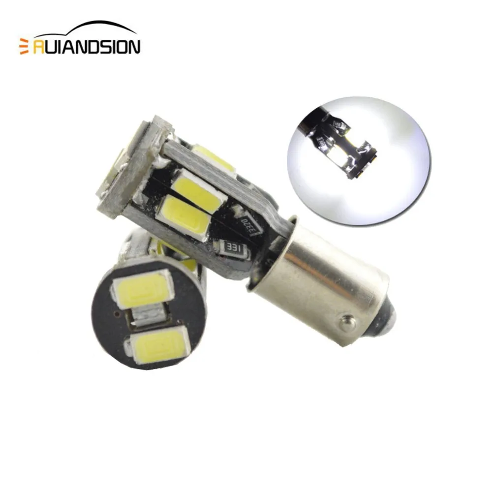 Габаритные светодиодные сигналы поворота canbus H6W 10SMD 2 шт. высокая мощность BAX9S 5730