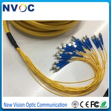 SM(9/125), G652D, 24 ядра, 2,0 мм ПВХ Желтый кабельный блок, желтый ПВХ куртка, 10 м, FC/UPC секционный волоконно-оптический соединительный кабель
