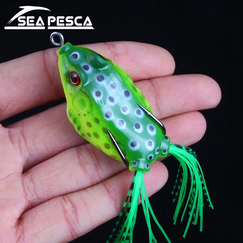 SEAPESCA искусственная мягкая лягушка рыболовные приманки Minnow 13 5 г см тройные Крючки