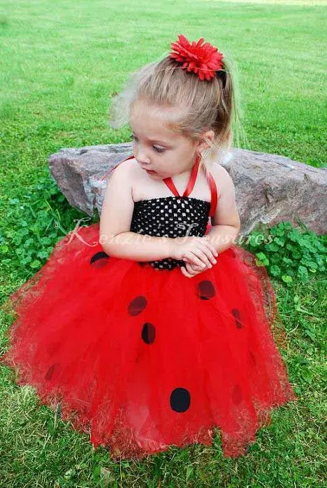 

black with red tutu tulle baby bridesmaid flower girl wedding dress fluffy ball gown birthday evening prom cloth party dress UK