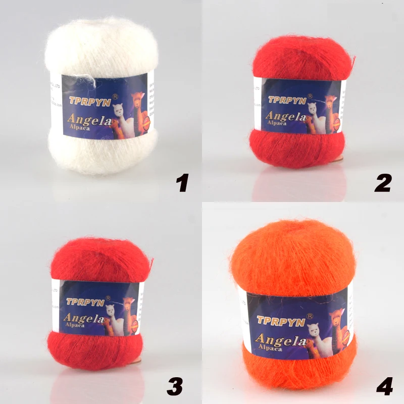 TPRPYN 2 слоя Анжела Мохер Пряжа для тканого ручная вязка крючком Вязание для свитера шарф шляпа высокая прочность 42 г/шт