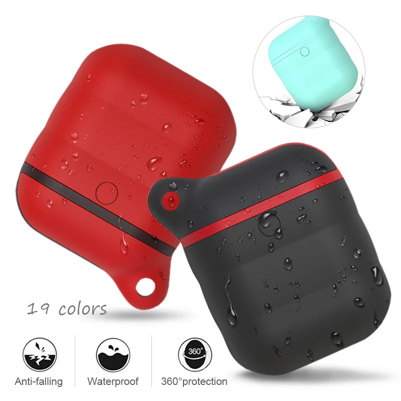 

Silicone Case For Apple Airpods Earphone Case Anti-shock Protective Cover For AirPods 2 1 Case Candy Headphone Headset Housing