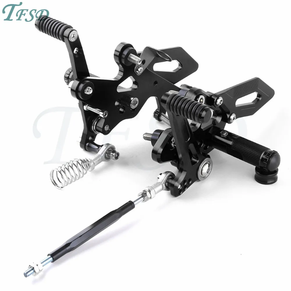 Right Left Footrest Motorcycle CNC Aluminum Adjustable Rear Sets Foot For Kawasaki Ninja 250 300 Z300 | Автомобили и мотоциклы