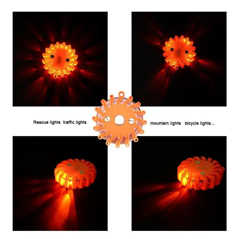 

16LED Flashing Warning Light Emergency Work Lights Magnetic Flashlight
