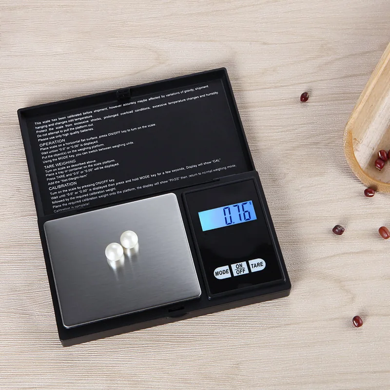 1Pcs Precise Digital Kitchen Scale Pocket Scale With LCD Display For Food Medicine Jewelry Black Not Battery