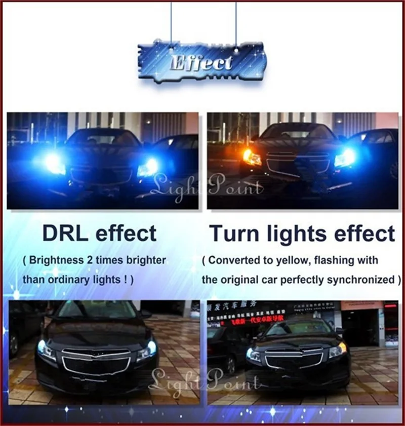 Tcart 2x авто светодиодный светильник, Автомобильный светодиодный DRL Дневной ходовой светильник, поворотники, белые+ янтарные лампы PY21W BAU15S для Nissan ALMERA G15