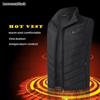 

with free gift Winter Heated Vest Upgraded Outdoor USB Infrared Heating Vest Jacket Electric Warm Hunting Heating Clothes 6563