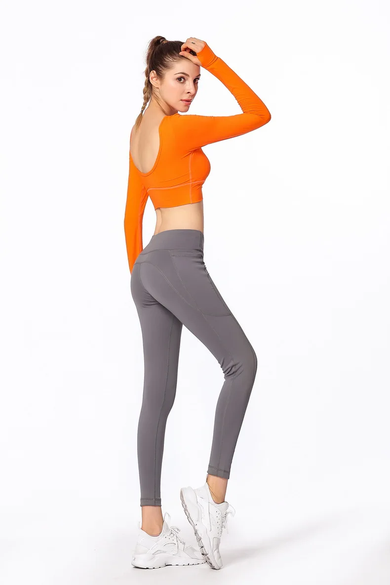 Colorvalue Новая Осень плотная стеганая Фитнес укороченный топ Для женщин анти-пот Slim Fit для тренировок и занятий в спортзале, рубашка с длинными рукавами с отверстиями для больших пальцев