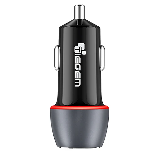 TIEGEM 36W Quick Charge 3,0 Dual USB Автомобильное зарядное устройство универсальное автомобильное зарядное устройство для путешествий зарядное устройство для мобильного телефона адаптер для iPhone X samsung - Тип штекера: Black