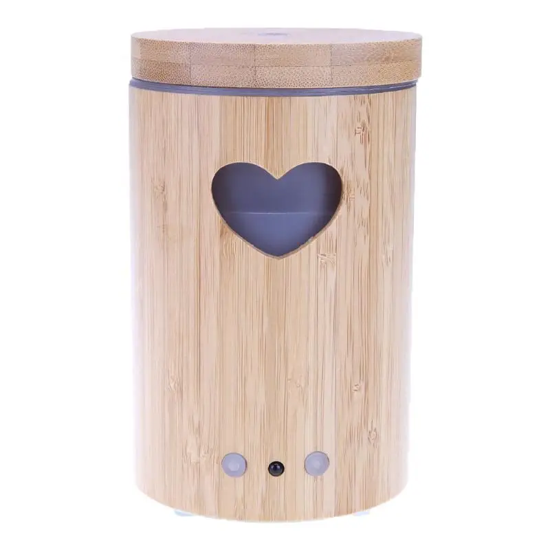 

Peach heart shape Remote Control Ultrasonic Air Humidifier Bamboo tube Essential Oil Aroma Diffuser with Changing Led Light