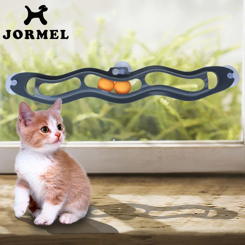 

JORMEL Cat Toys Interactive Track Ball toy Cat practical Window Suction Cup Track Ball Pet Accessories