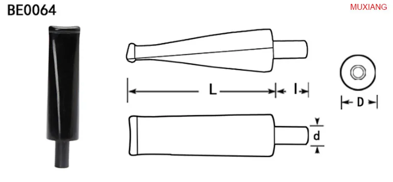RU-MUXIANG 3 мм дымовая курительная труба специализированный прямой мундштук акриловый мундштук/насадка подходит с 3 мм фильтром be0007-be0078