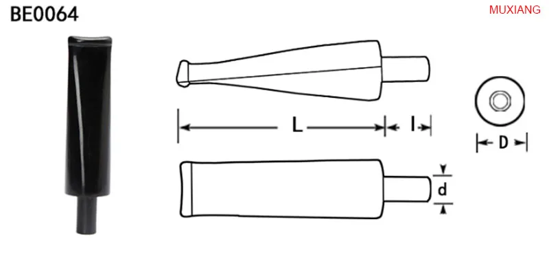 64 muxiang straight acrylic mouthpiece good quality tobacco pipe nozzle fit with 3 mm filter