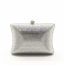 XIYUAN Брендовая женская Подарочная коробка, сумка, роскошный вечерний клатч, маленький серебряный простой кошелек, банкетный золотой кошелек, сумочка