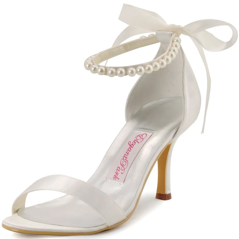 Buy EP11053 Ivory White Women Shoes High Heels Peep Toe Party Bridal Sandals