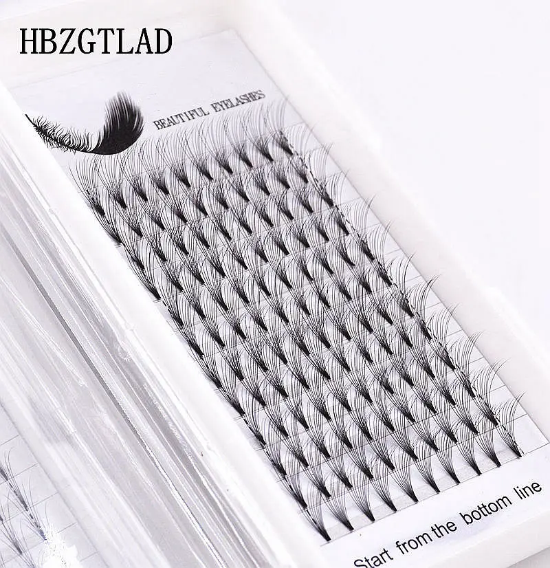 

New 10D Russian Volume Eyelashes Extension Short Stem Pre made Fans C D curl Mink Lash Hot Selling Eyelash Individual Extensions