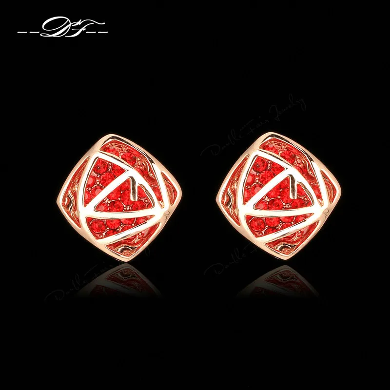 Женские вечерние Ги гвоздики с кристаллами цвета розового золота|stud earrings rose