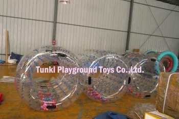 

150*150cm indoor used inflatable roller cylinder with colorful ocean balls