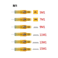 50 шт. стерилизованные одноразовые татуировки картридж иглы полу-перманентный макияж татуировки Поставки 5/7/9/11/13M1/15M1/17M1/19M1/23M1