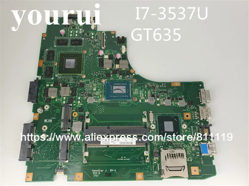 

K46CB Laptop motherboard i7-3537u GT635M for ASUS A46C S46C E46C K46CB K46CM Test mainboard K46CB motherboard test 100% ok