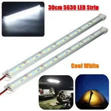 2 шт./лот, 30 см, прозрачный белый 21 светодиодный светильник, автомобильный шкаф, интерьерная полоса, барный светильник 12 В DC