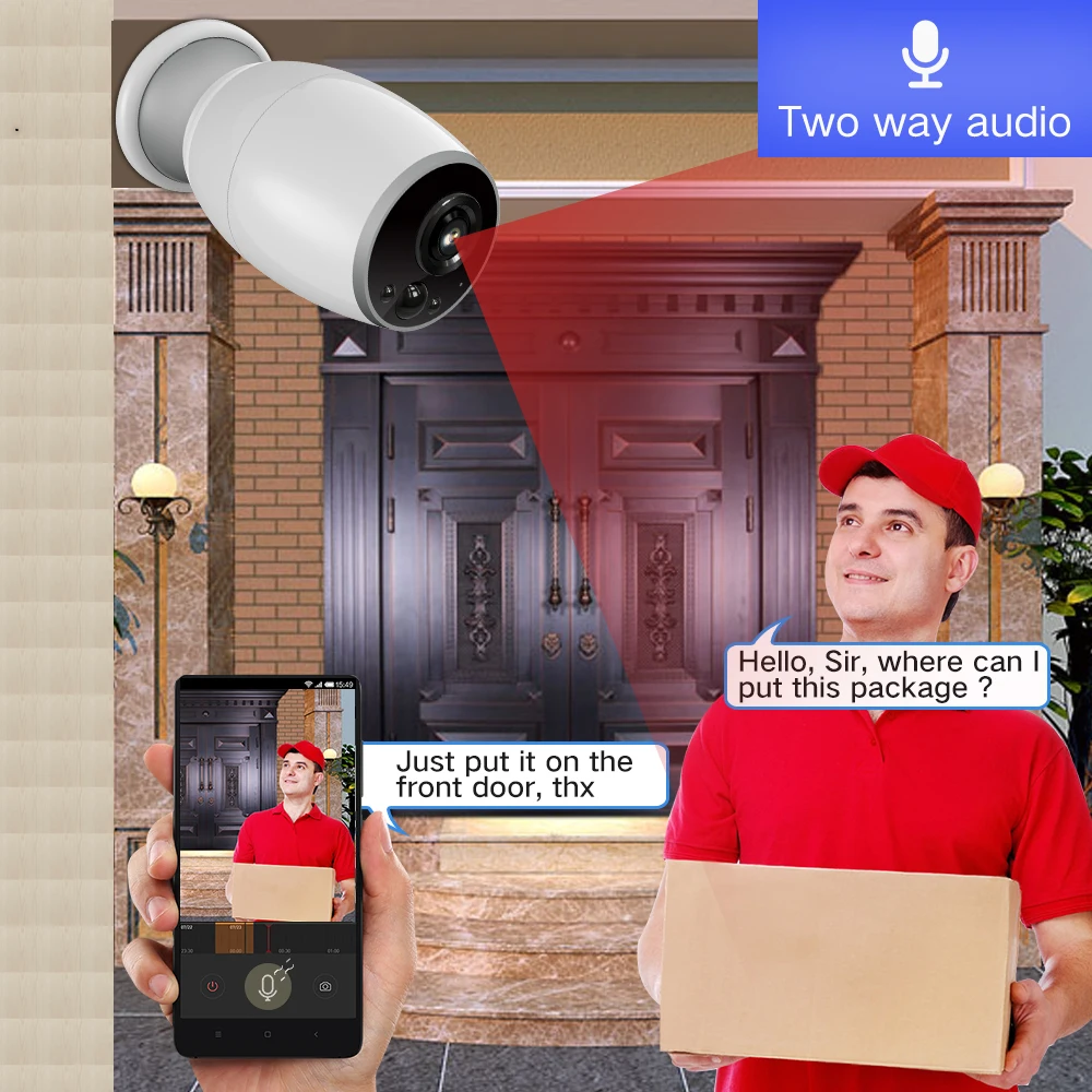 SDETER Cloud Wireless WIFI IP Camera Rechargeable Battery Powered Outdoor Weatherproof 720P Security CCTV Camera Two Way Audio SDETER Cloud Wireless WIFI IP Camera Rechargeable Battery Powered Outdoor Weatherproof 720P Security CCTV Camera Two Way Audio