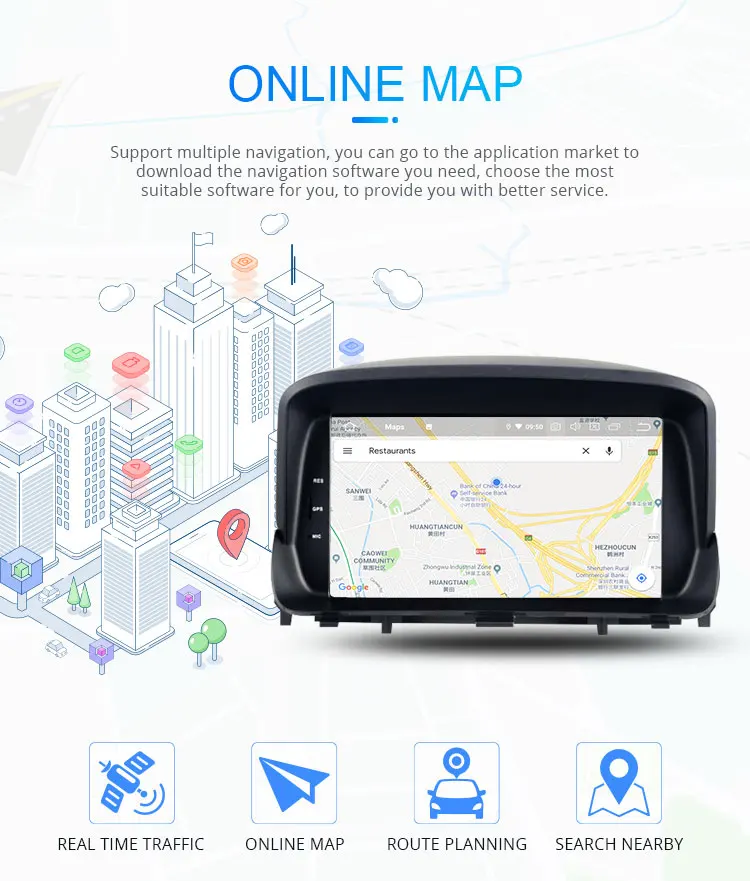 Cheap LJHANG 8" Android 9.0 Car Radio Auto Stereo For OPEL MOKKA GPS Navi Multimedia Car Audio Head Unit HD Video Player USB WIFI IPS 5