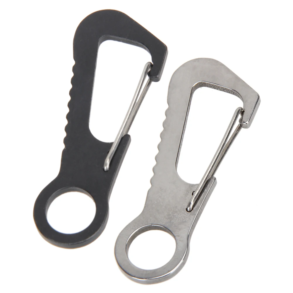 

Stainless steel Mini Spring Backpack Clasps Climbing Carabiner EDC Keychain Camping Bottle Hooks Paracord Tactical Survival Gear
